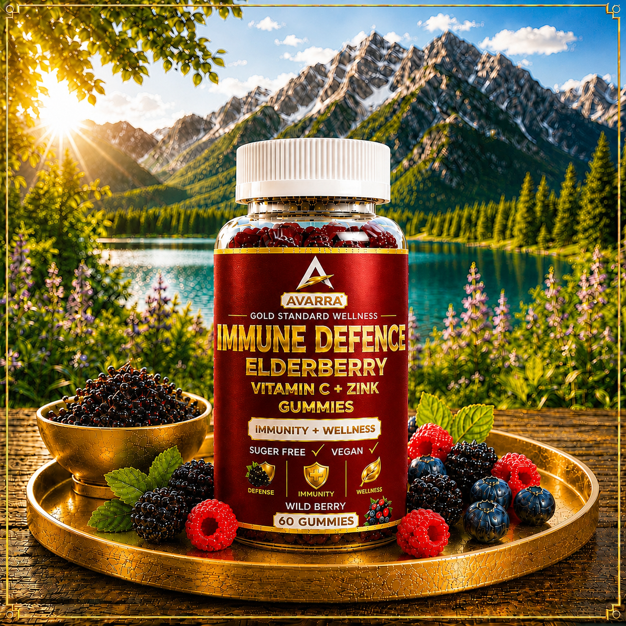 🛡️ Elderberry + Vitamin C + Zinc Gummies