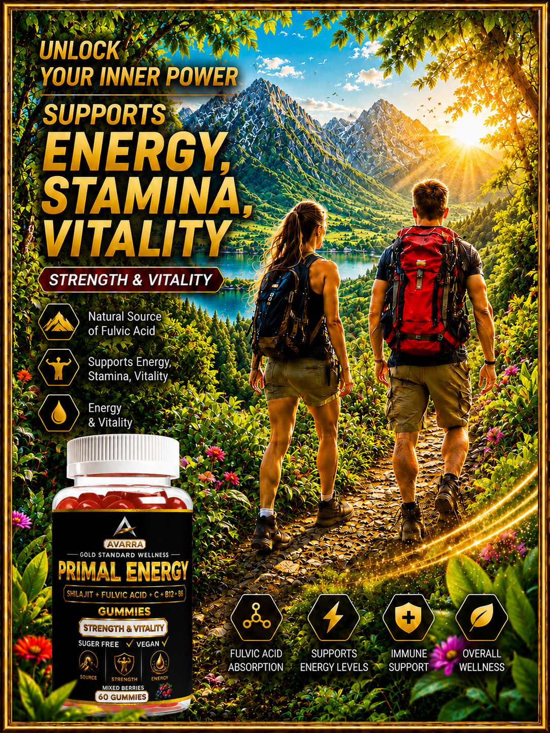 💪Premium Shilajit Gummies 1000 + Vitamin C, B6 & B12