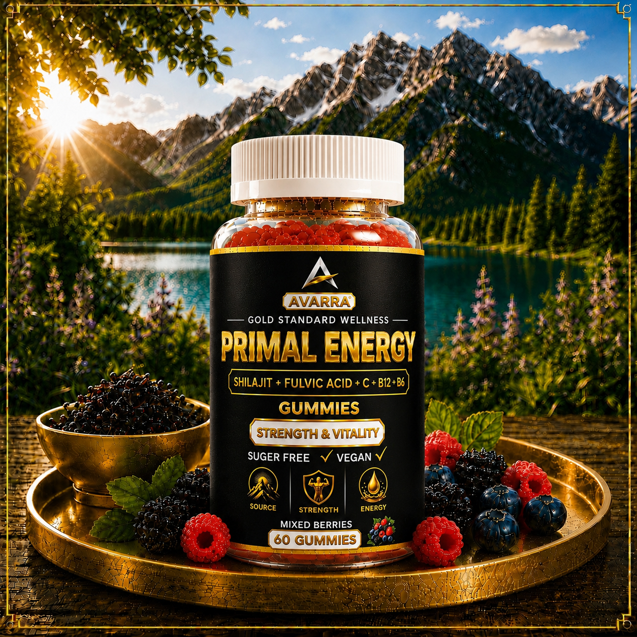 💪Premium Shilajit Gummies 1000 + Vitamin C, B6 & B12