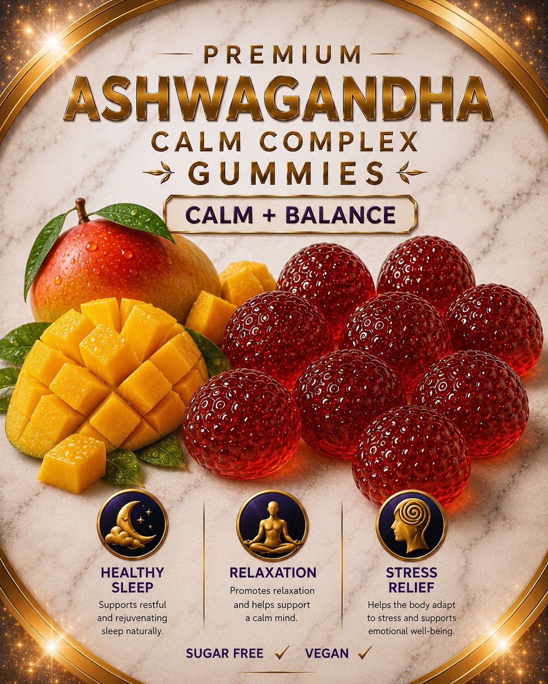 Ashwagandha + Vitamin B6 Gummies - 60 pcs.